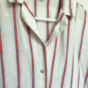 Universal Thread Linen Button-Up Crop